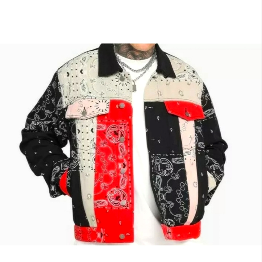 NWT Paisley Colorblock Jacket